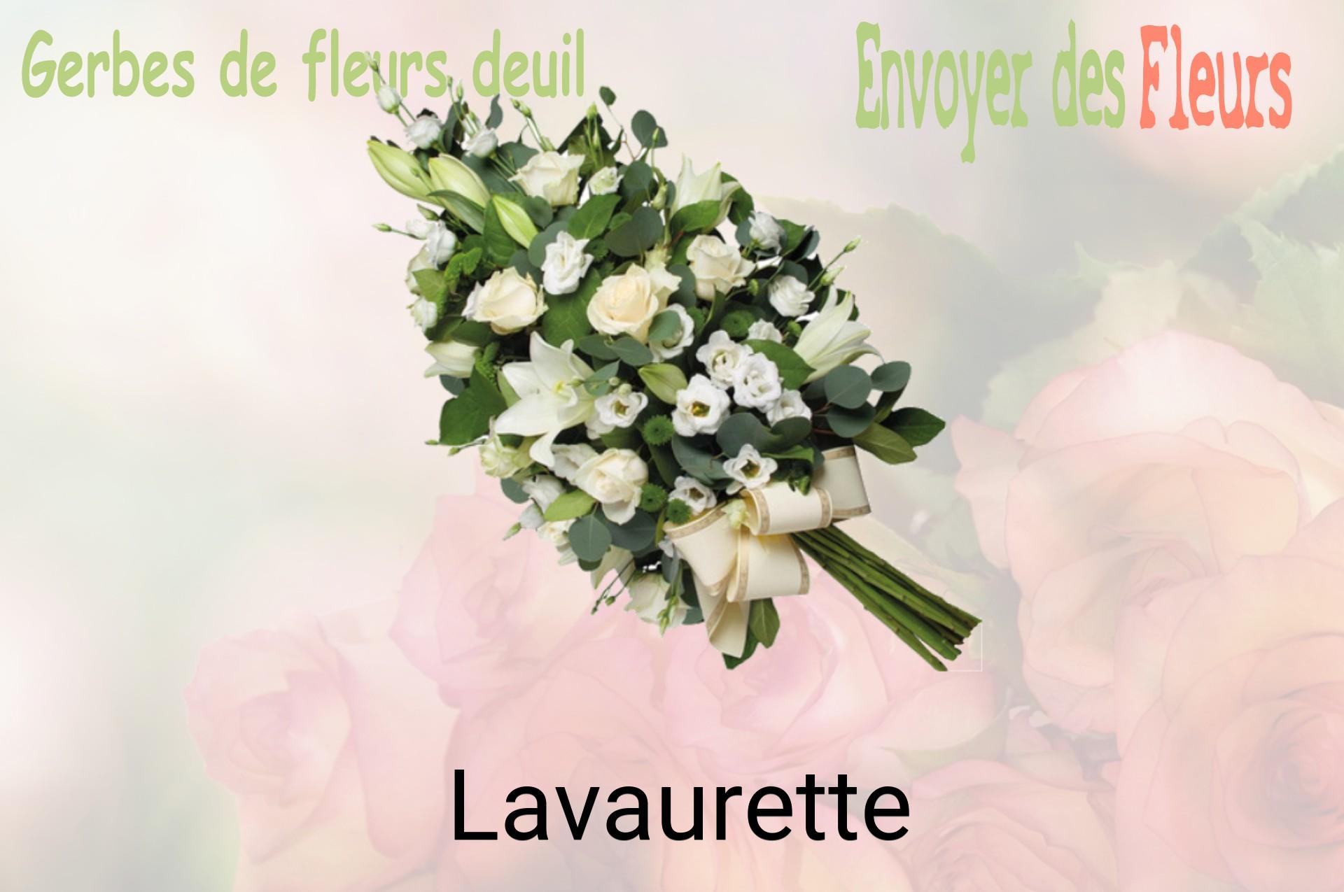 Gerbe de fleurs de deuil livrée à Lavaurette